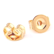 Bagstopper. 18k forgyldt rustfri stål. 5 x 3 mm. 1 par